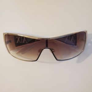 Armani Exchange Gold Frame Brown Sunglasses